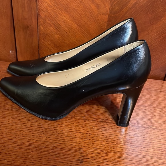 Vintage Sesto Meucci classic black leather semi chunky heel - Picture 7 of 8